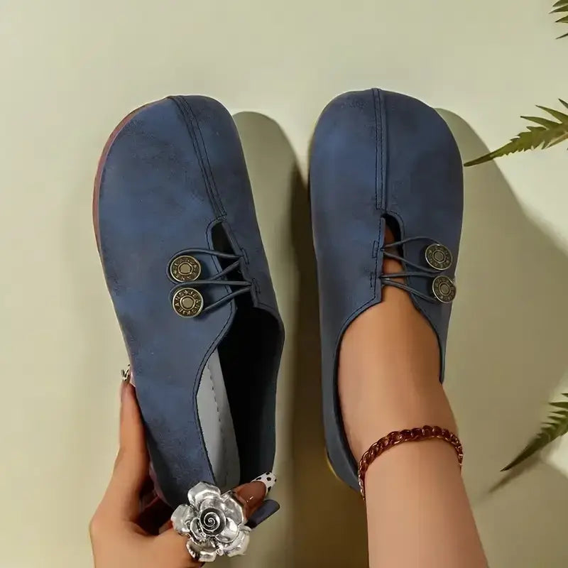 Women's leather soft-soled non-slip shoes