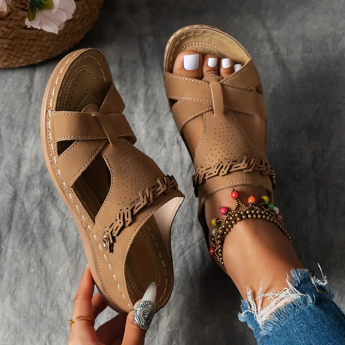 Women's Super Comfortable Slope Heel Soft Sole Orthopaedic Sandals