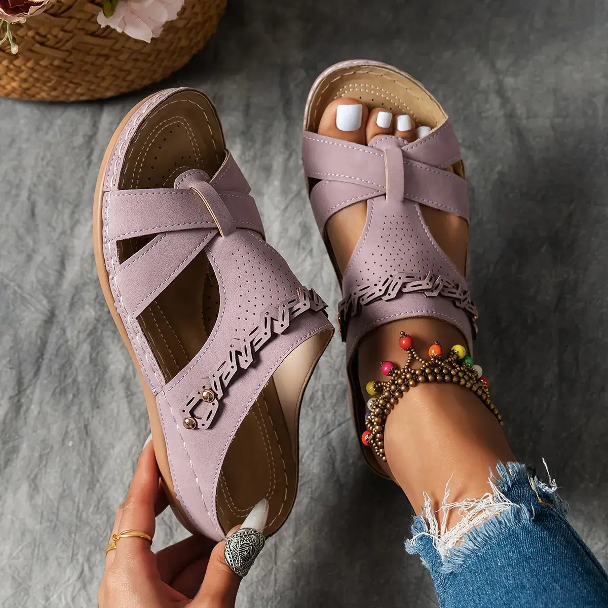 Women's Super Comfortable Slope Heel Soft Sole Orthopaedic Sandals