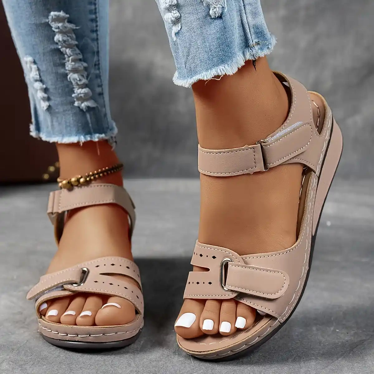 Women's Fashion Rhinestone High Heel Chunky Heel Sandals