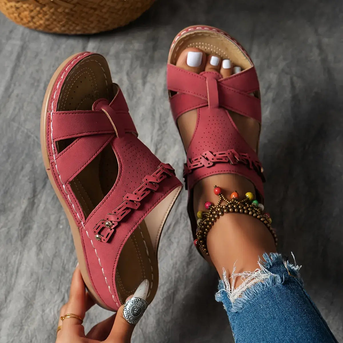 Women's Super Comfortable Slope Heel Soft Sole Orthopaedic Sandals