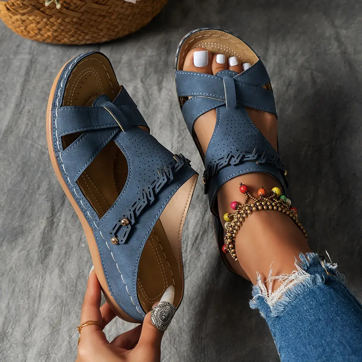 Women's Super Comfortable Slope Heel Soft Sole Orthopaedic Sandals