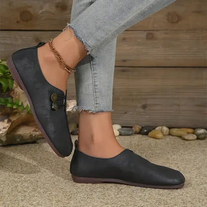 Women's leather soft-soled non-slip shoes