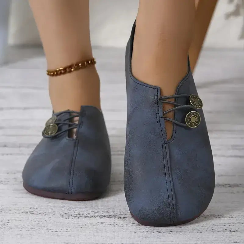 Women's leather soft-soled non-slip shoes