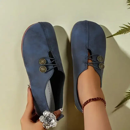 Women's leather soft-soled non-slip shoes