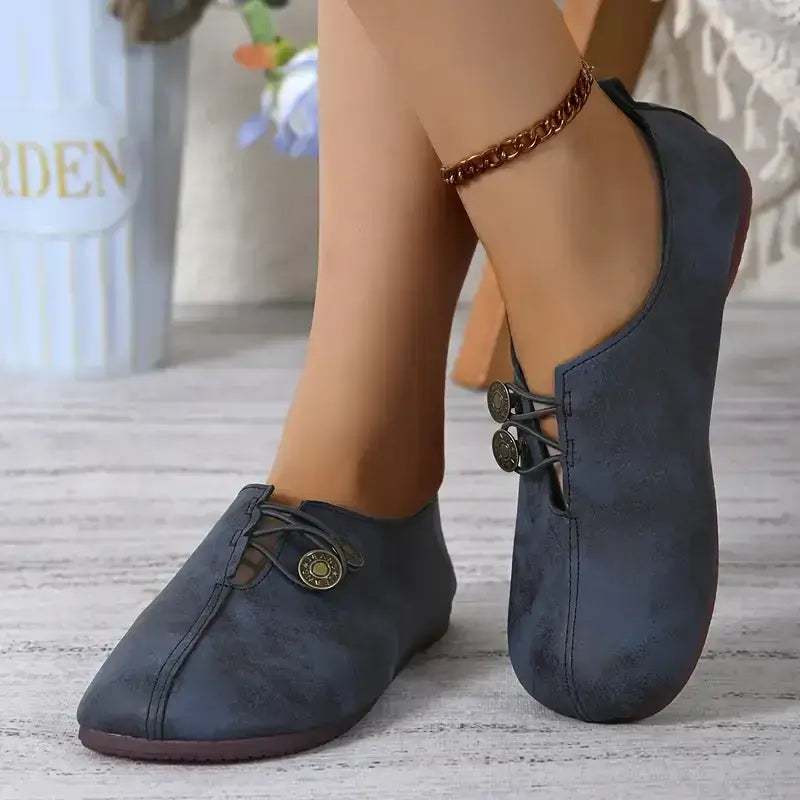 Women's leather soft-soled non-slip shoes