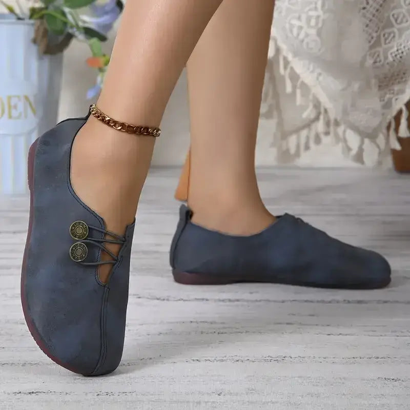 Women's leather soft-soled non-slip shoes