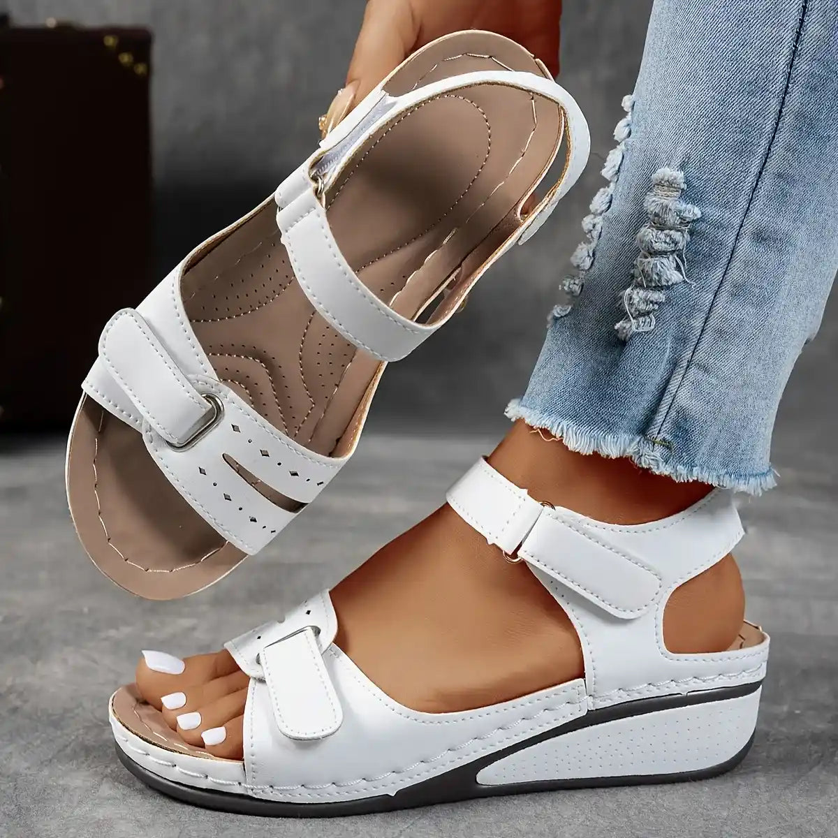 Women's Fashion Rhinestone High Heel Chunky Heel Sandals