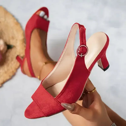 Elegant Women's Ankle Strap High Heels