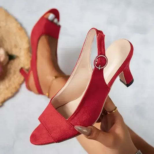 Elegant Women's Ankle Strap High Heels